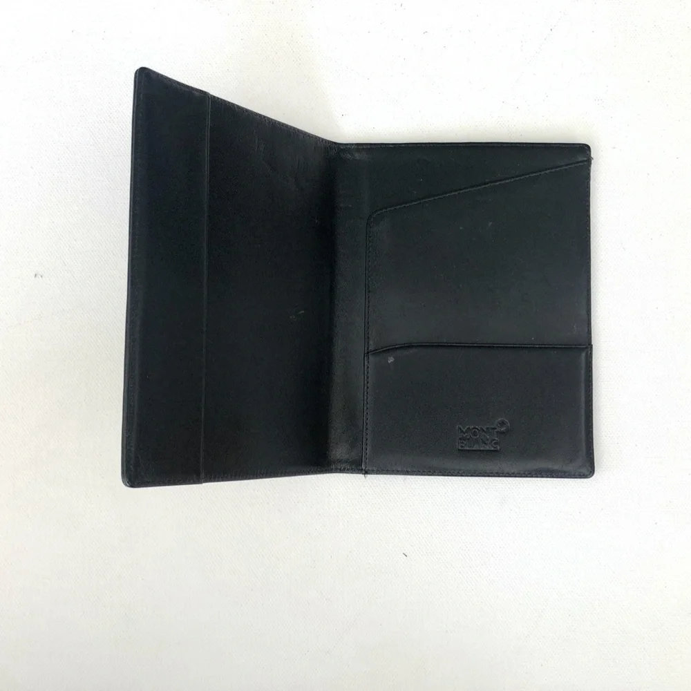 Mont Blanc Black Classic Leather Passport Holder